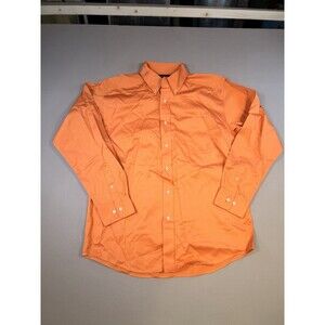 NWOT Ariat Men's Long Sleeve Orange Button-Down Dress Shirt Size Large